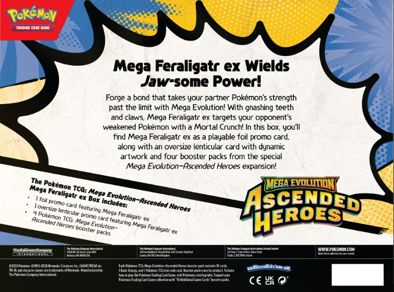 Pokemon TCG: Ascended Heroes - Mega Feraligatr ex Box