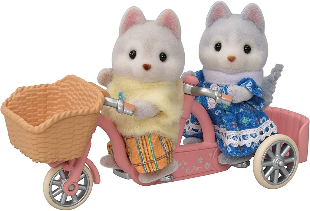 Sylvanian Families - Tandem Cycling Set (Husky Sister & Brother) toymaster toyshop