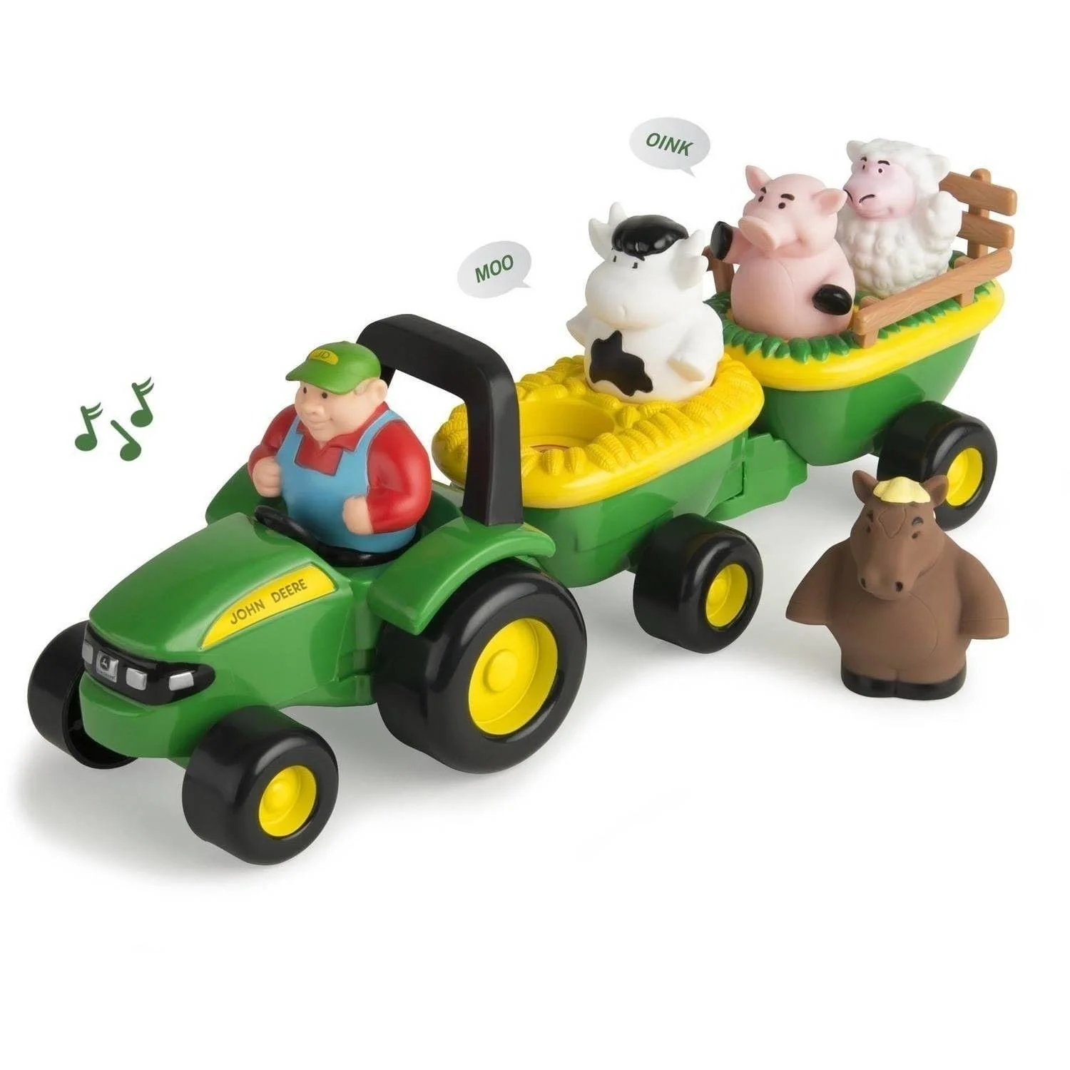 John Deere Animal Sounds Hayride Musical Tractor | John Deere Toys for Kids