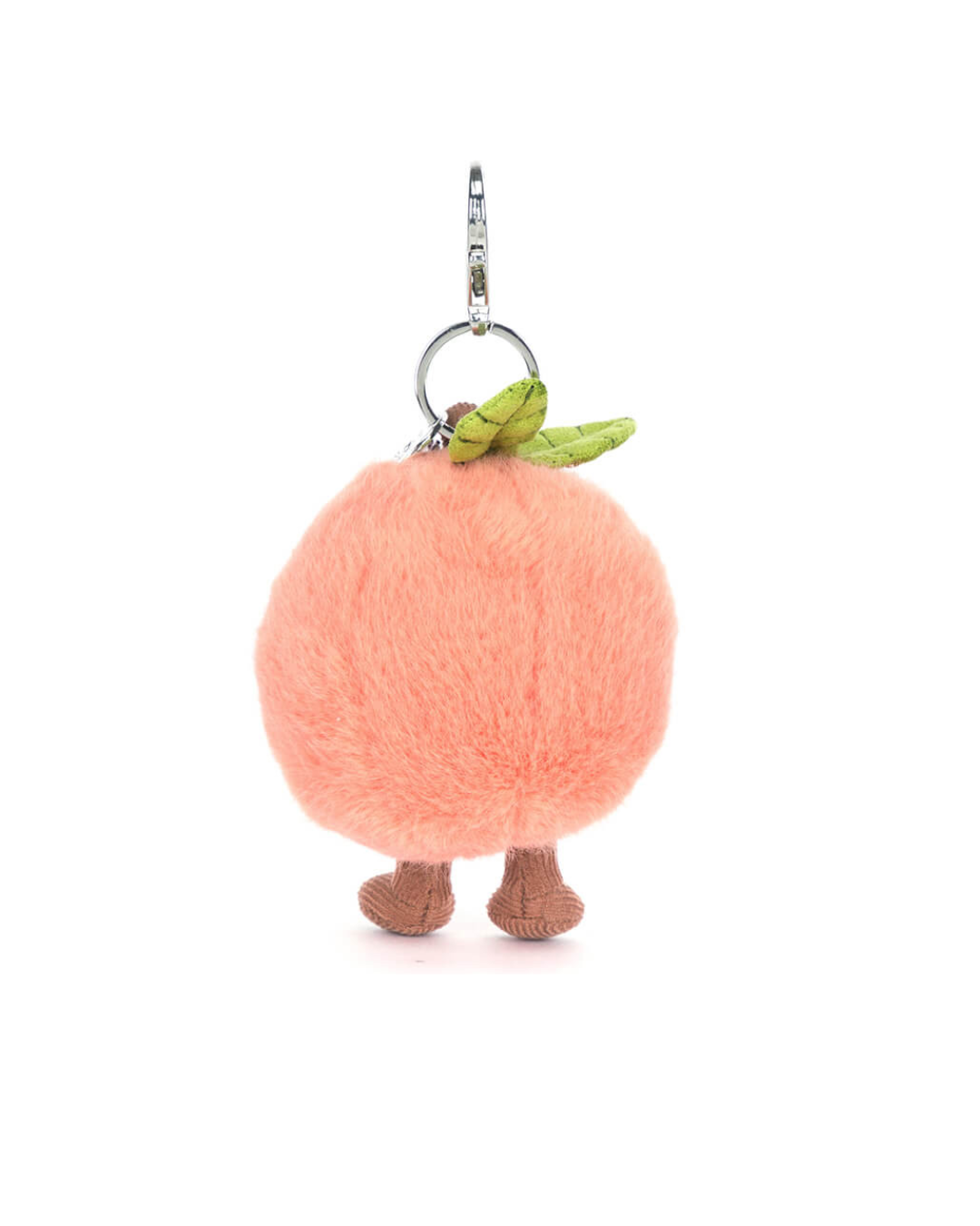 Jellycat Peach bag charm back profile