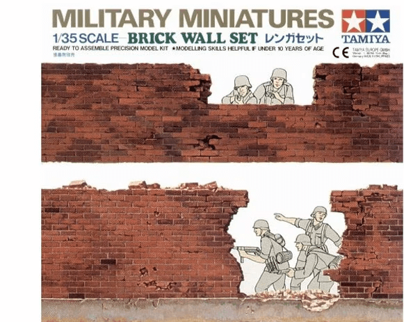 Tamiya - 1/35 BRICK WALL SET No:35028
