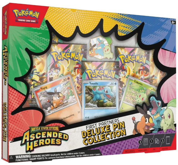 Pokemon TCG: Mega Evolution - Ascended Heroes 'First Partners' Deluxe Pin Collection