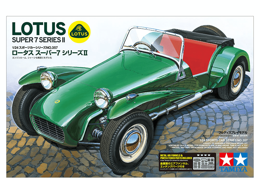Tamiya - 1/24 LOTUS SUPER 7 SERIES II no.24357 apply tamiya stickers models (where to buy) buy online) ireland uk europe