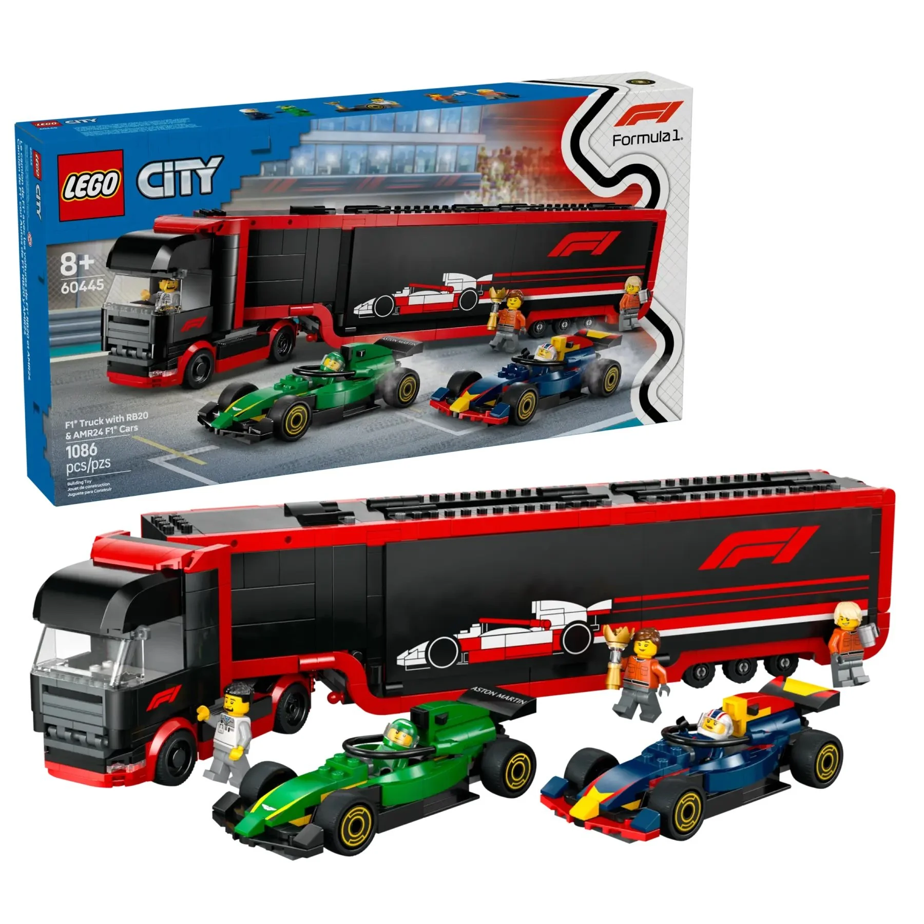 Lego F1 Truck with RB20 & AMR24 F1 Cars 60445 | Lego City | Buy New Lego Online McGillicuddy's