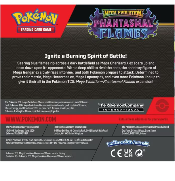 Pokémon TCG: Mega Evolutions Phantasmal Flames Booster Boxes