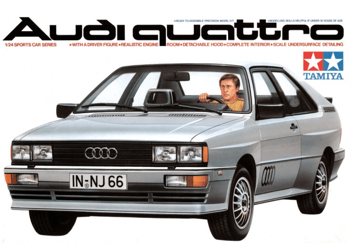 Tamiya - 1/24 Audi quattro No:24031 ACRYLIC water based paints Models tamiya stickers (Where to buy) (Buy Online) UK Ireland Europe