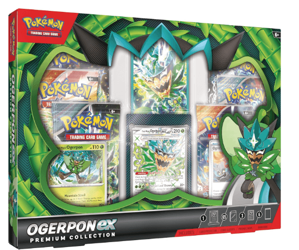 Pokemon TCG Ogerpon EX Premium Collection Spoilers Card List Deck Boosters (where to buy) (buy online)