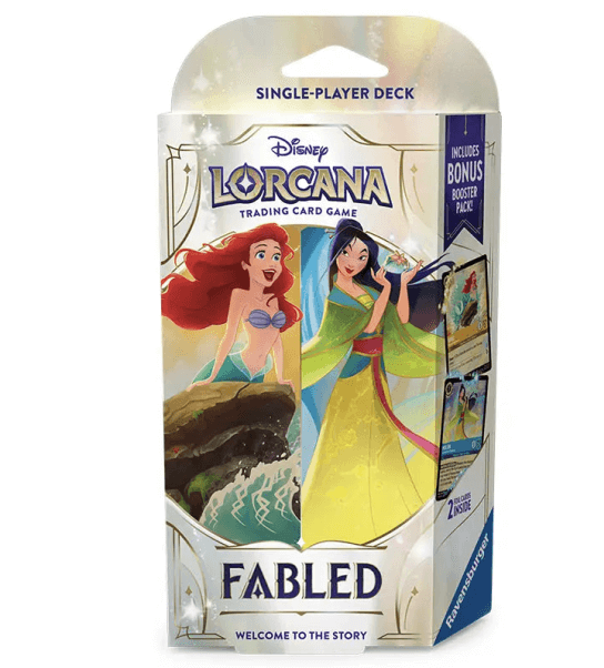 isney Lorcana - Fabled Starter Decks Amber & Sapphire Emerald & Ruby Goofy Ariel Mulan (Where to Buy) (Buy Online) Ireland UK Europe