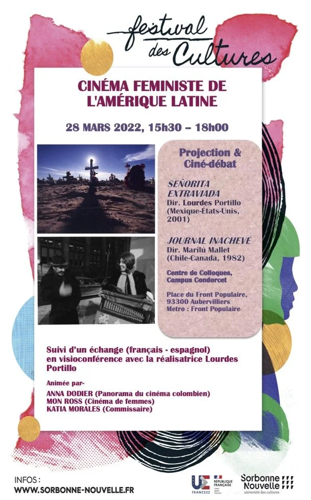 Lourdes Portillo in discussion at Festival des Cultures, "Cinéma Féministe de l'Amérique Latine" at Sorbonne Nouvelle, Paris, March 28th