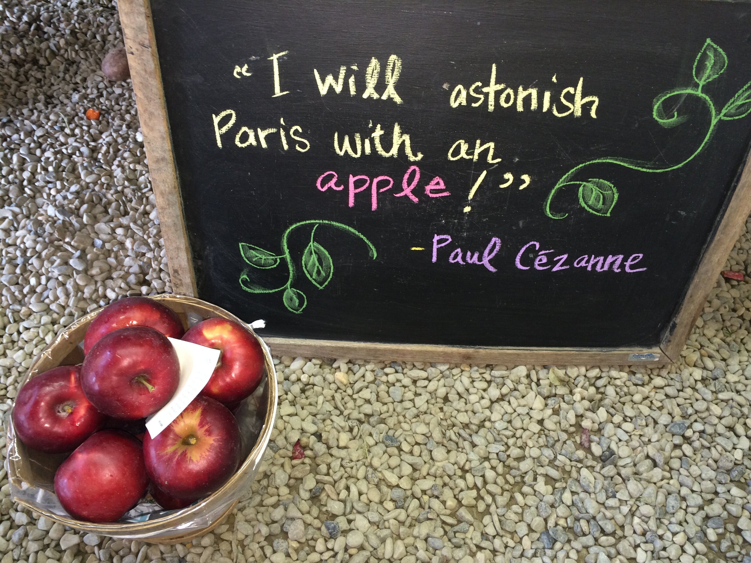 Artists and apples - the High Falls staples.