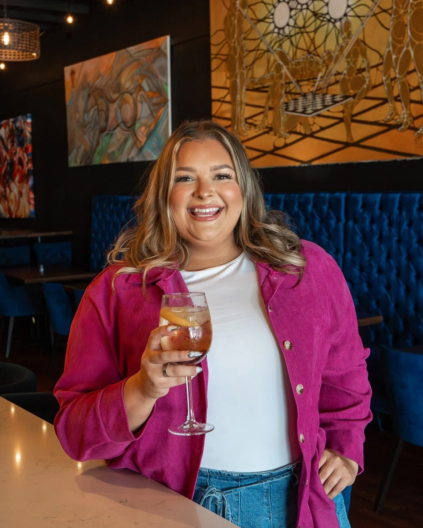 If you’ve spent any time at Cork It, you’ve probably met Elan - our vibrant, people-loving manager known for her big smile and even bigger heart. Originally from Colombia, she’s 25 and a proud dog mom to Bandito. Her go-to pour? Vin