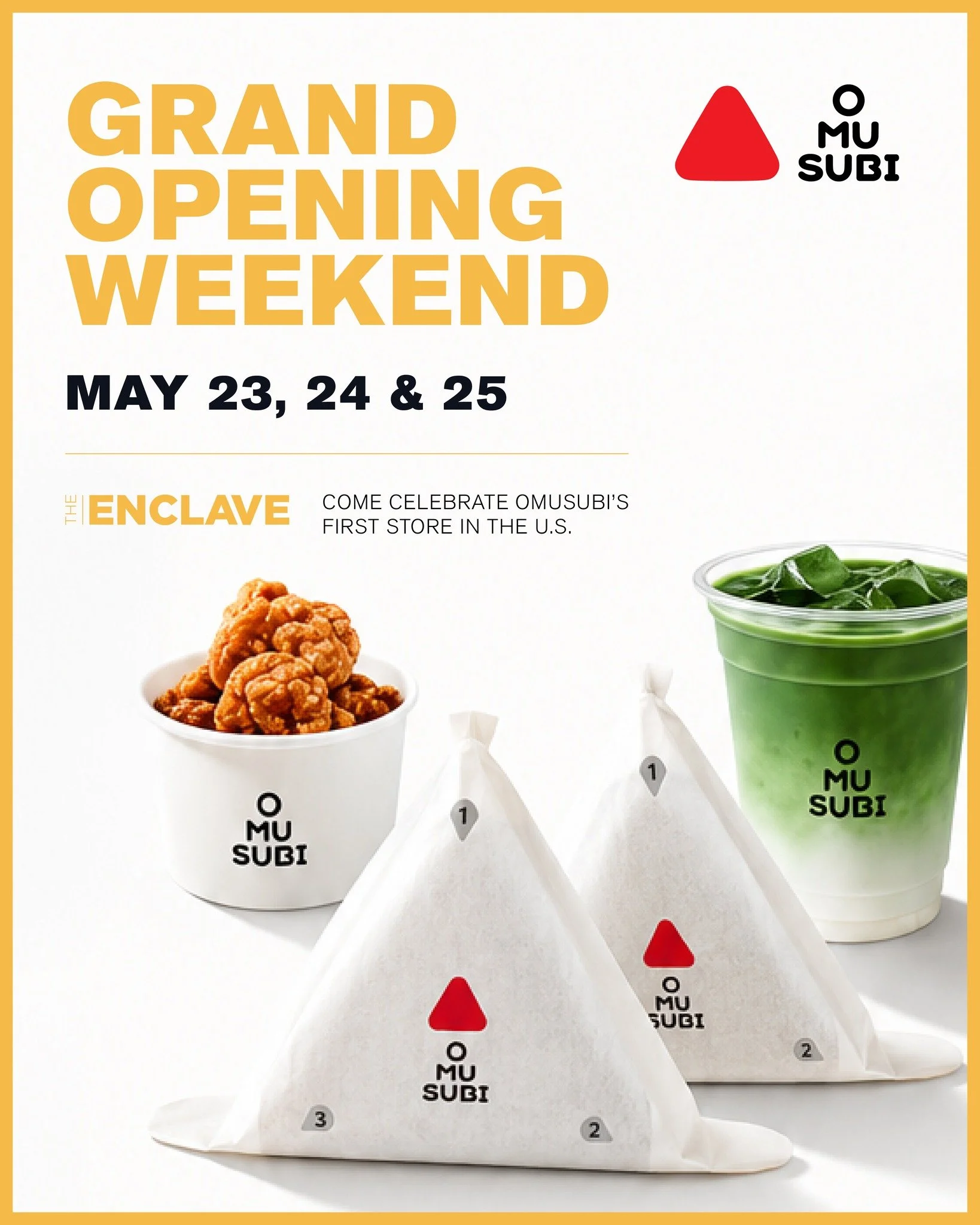 Tomorrow is the day! @omusubistore.us opens its doors for the first time. 🍙✨

OMUSUBI is bringing an authentic Japanese experience to LA and The Enclave is their first location in the United States. 

Grand Opening weekend starts this Saturday and y