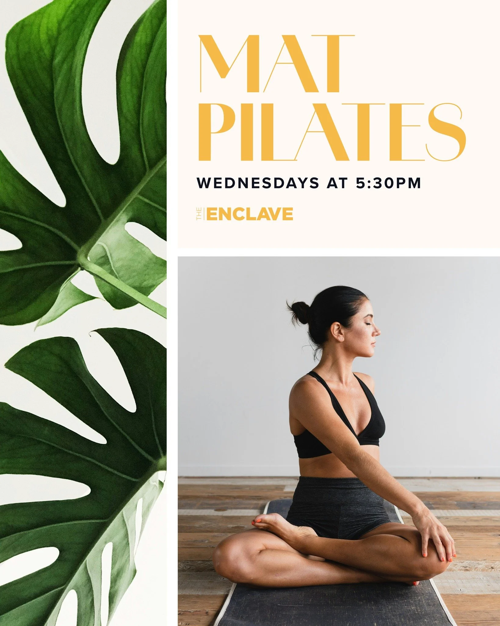 Your Wednesday reset starts here. 🧘&zwj;♀️✨

Join us every Wednesday this summer for Mat Pilates at The Enclave. Enjoy a 50-minute full-body class focused on core strength, posture, balance, and mobility. All levels are welcome.

Come as you are. Le