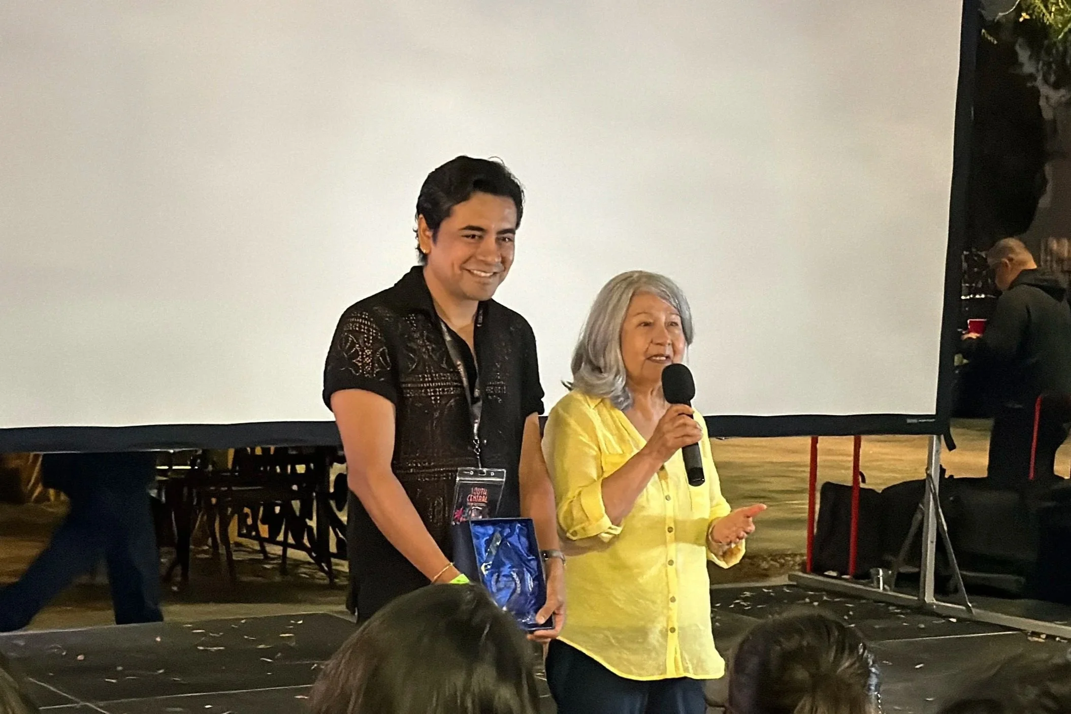 Director and actress receiving the  Jury award for Best Short Film at South Central Film Festival. March 28th, 2026