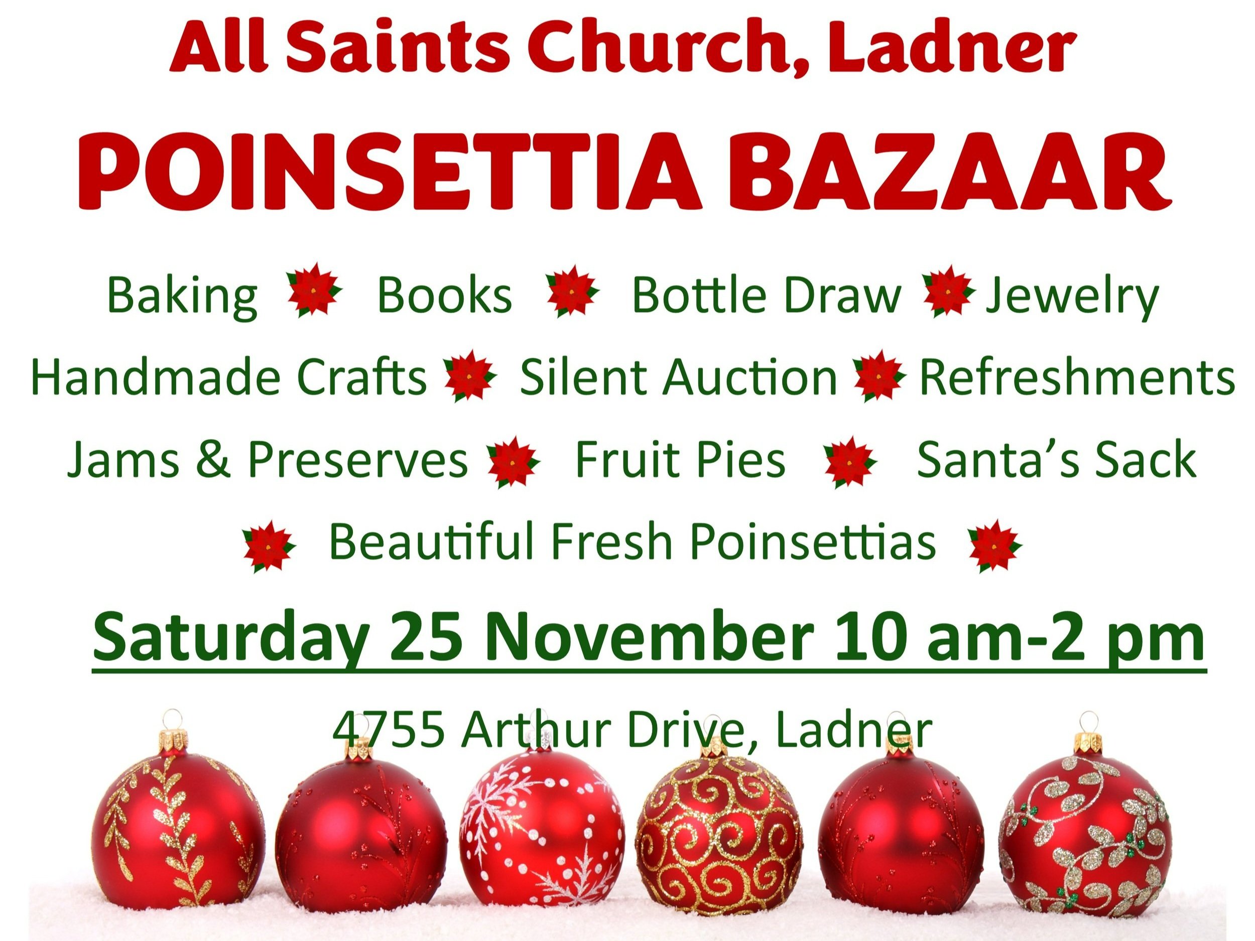 Our Annual Poinsettia Bazaar