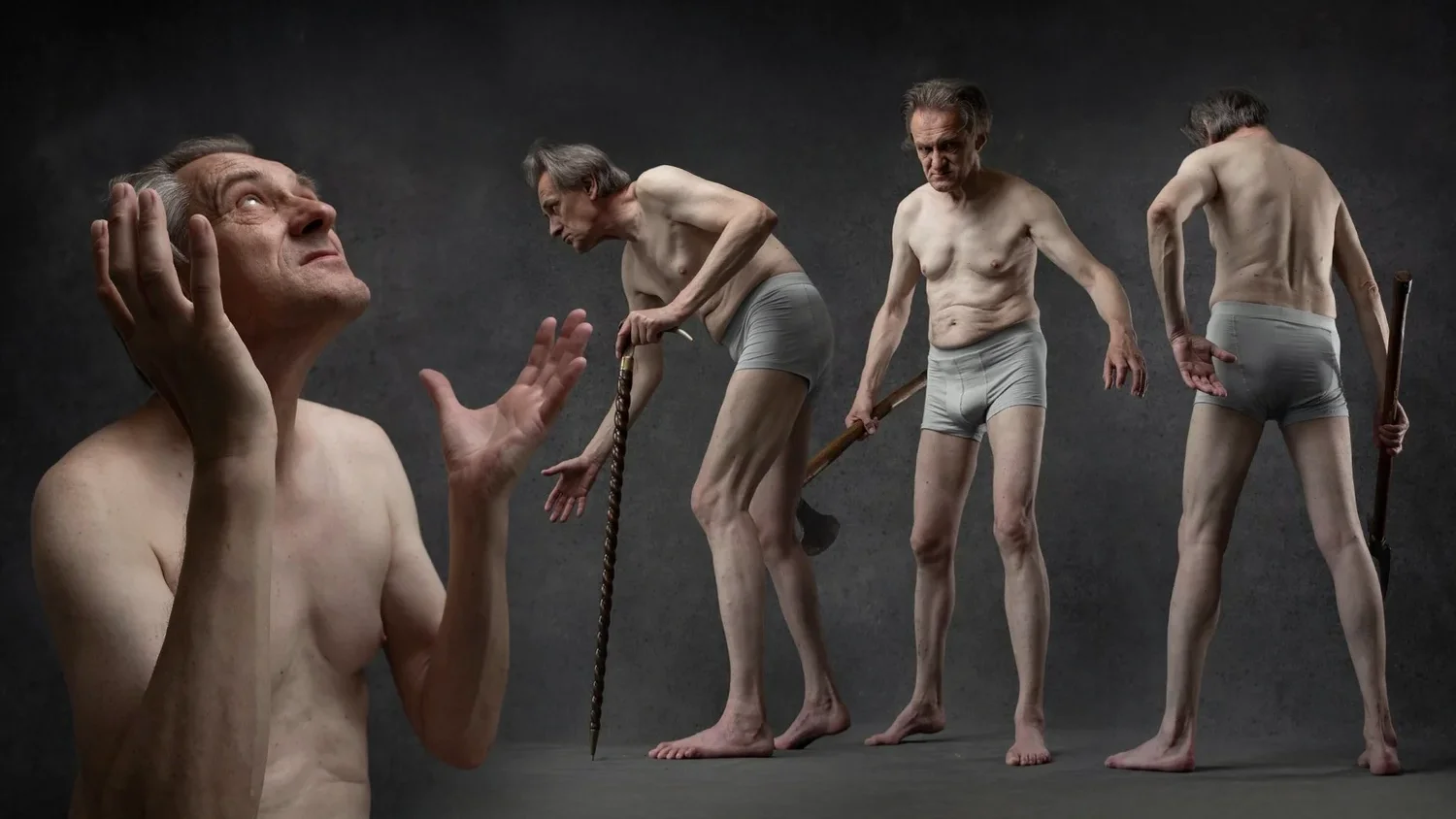 Old Male Body Photo Reference Pack For Artists 211 JPEGs