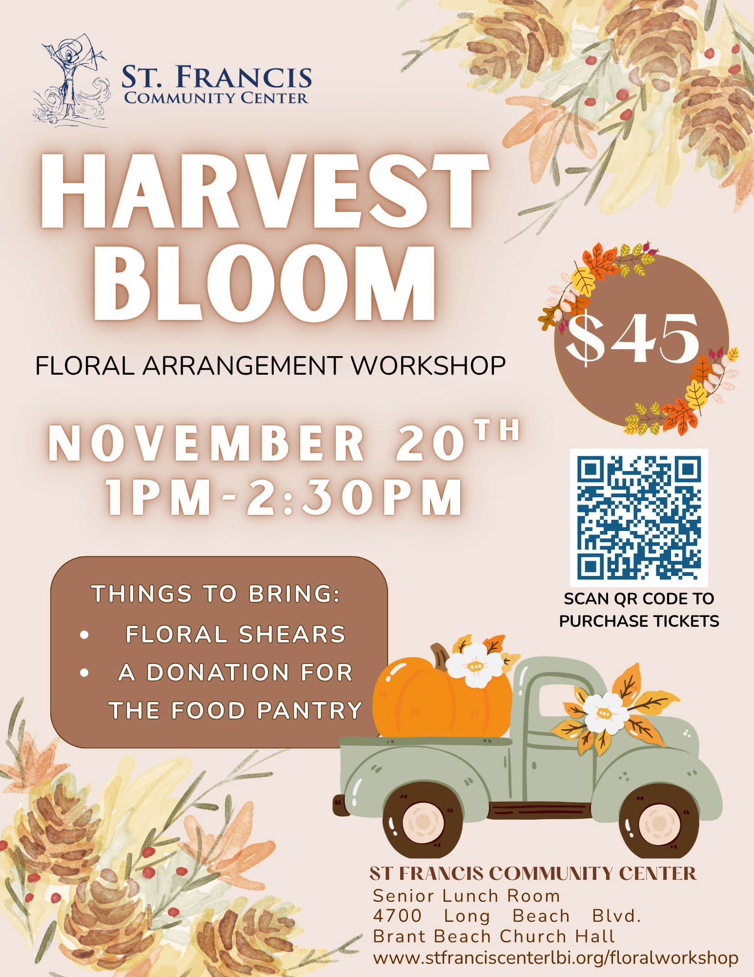 Harvest Bloom - A Floral Arrangement Workshop