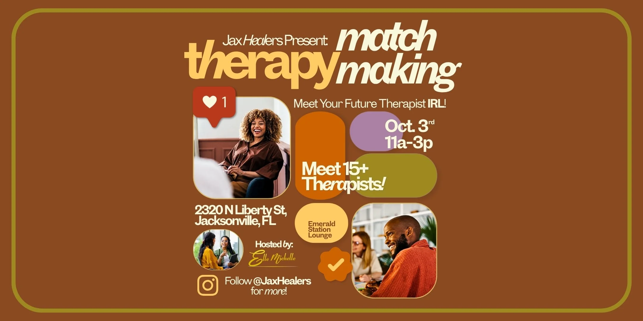 Therapy Match Making: Meet your therapist IRL! - Oct 3