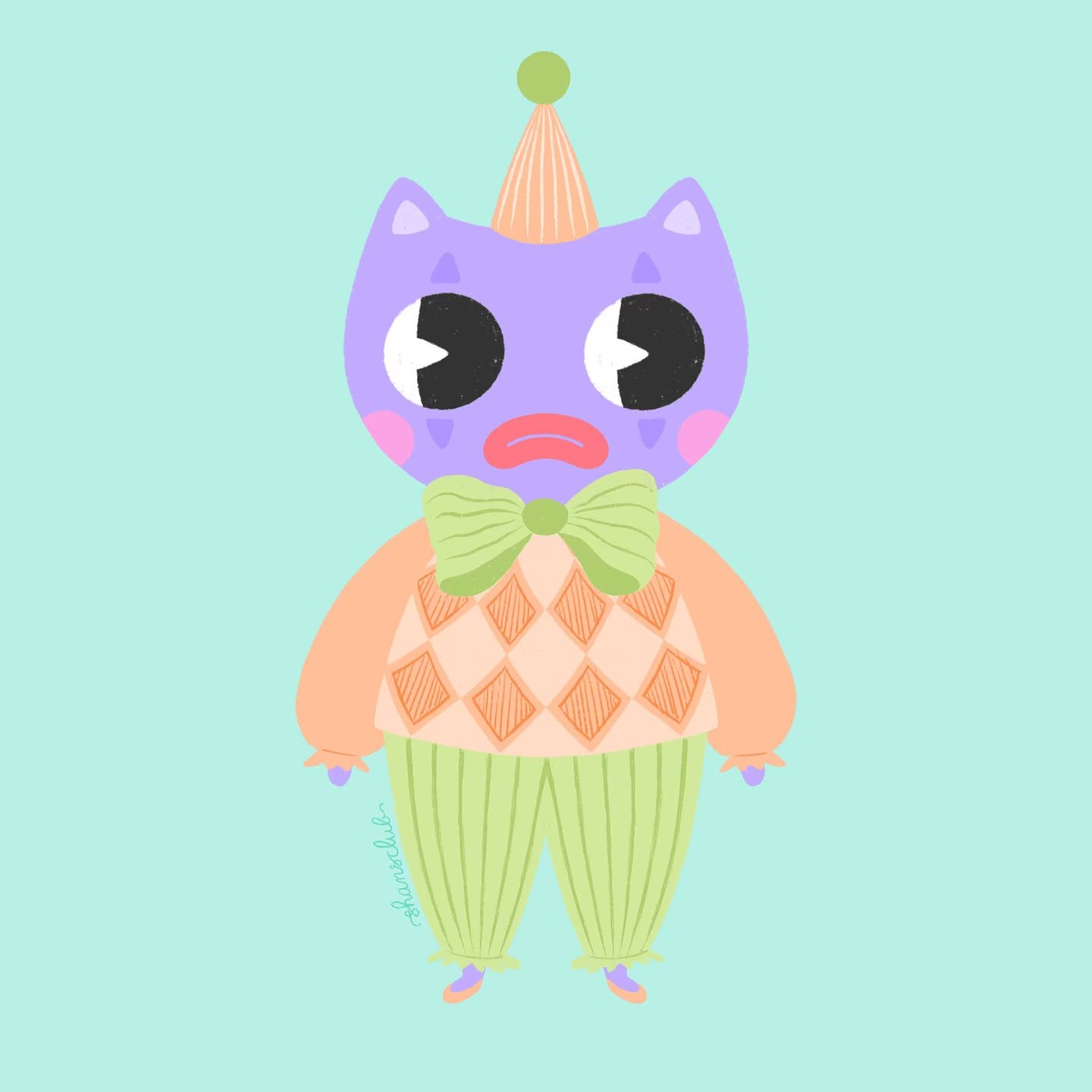 say 👋 to the 2nd member of shan&rsquo;s clown club 🎃 frowny cattermole #shansclub
