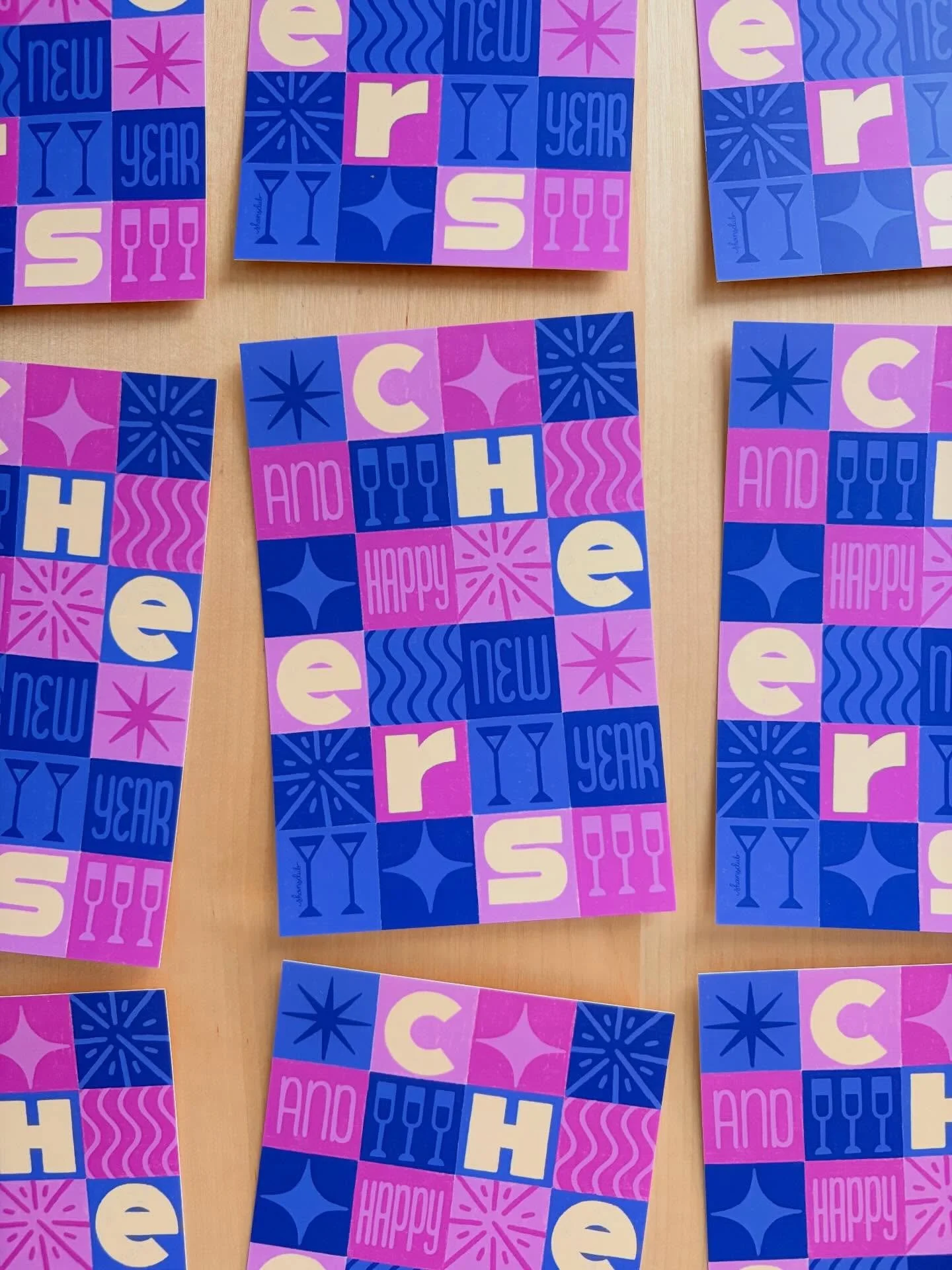 my new years postcard for 2026 came too late but it&rsquo;s okay! 

#postcard #typography