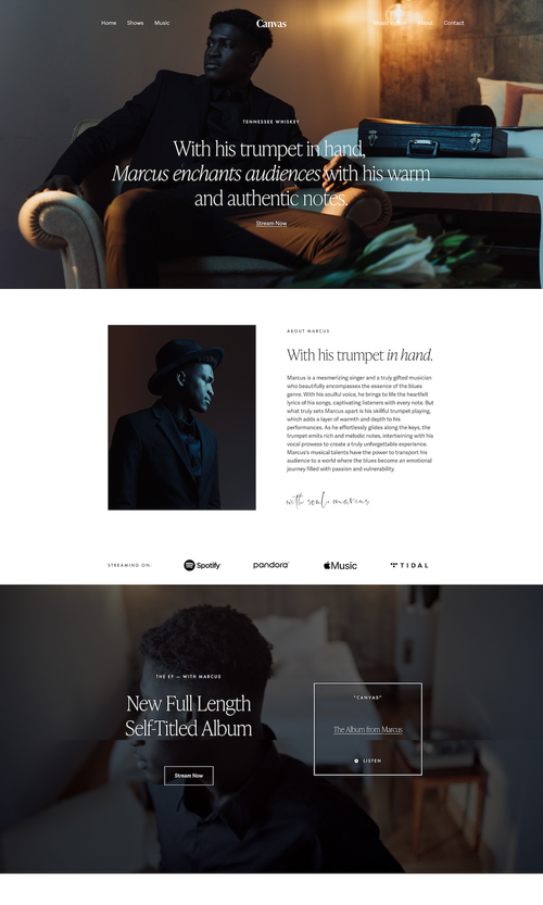 Canvas – Squarespace template