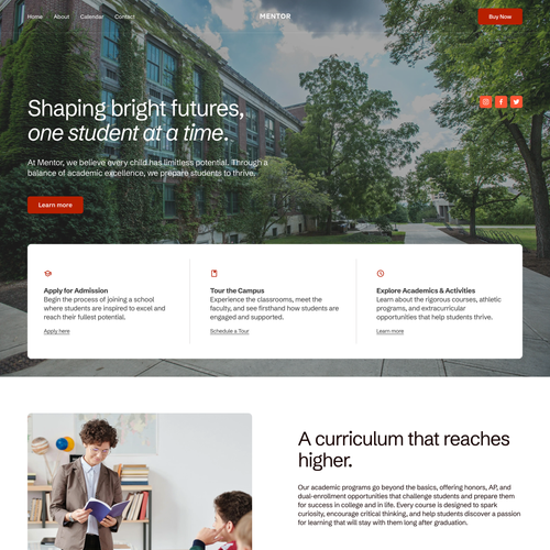Mentor – Squarespace template