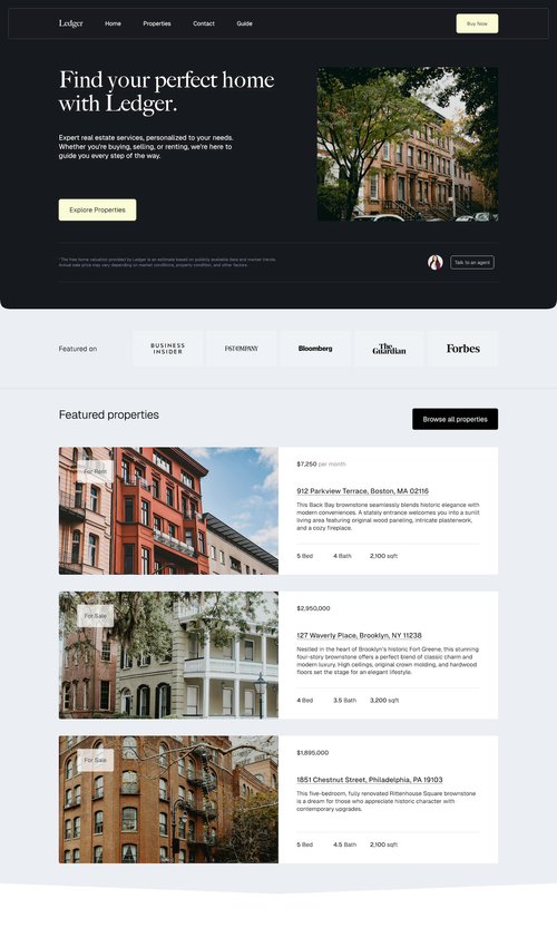 Ledger – Squarespace template