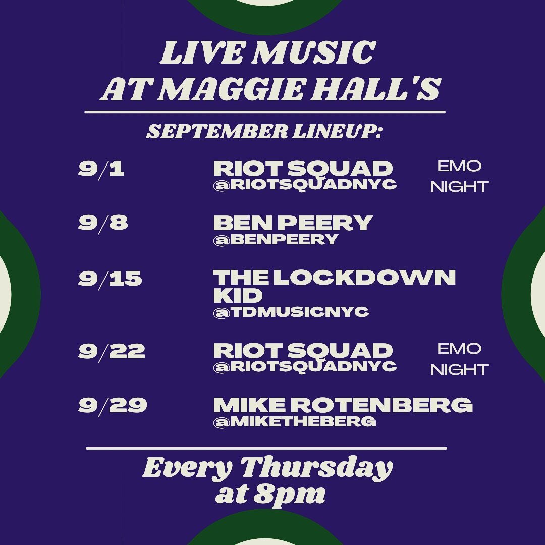 We have live music every Thursday at 8pm from local musicians. Pretty excited about our September lineup!

.
.
.
.
.
.
.
.
. 
#livemusic #localmusic #astorialivemusic #musicthursday #astoriamusic #femalemusician #craftcocktails #craftbeer #cocktails 