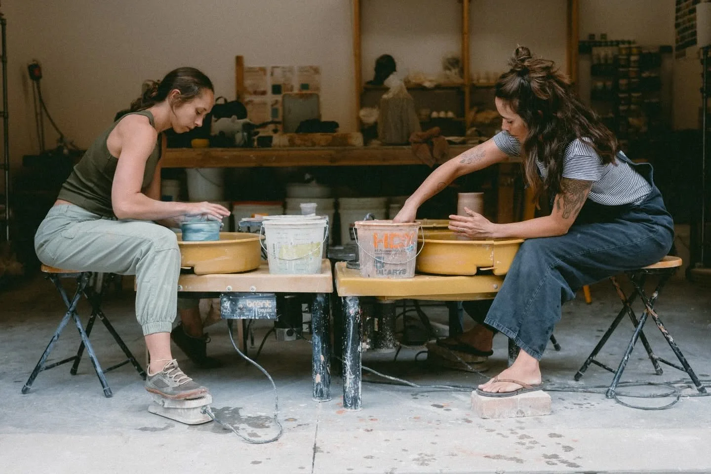 Grateful for Travis, who always manages to capture moments in the studio when we&rsquo;re way too clay-covered to catch them ourselves. @travperk_photo