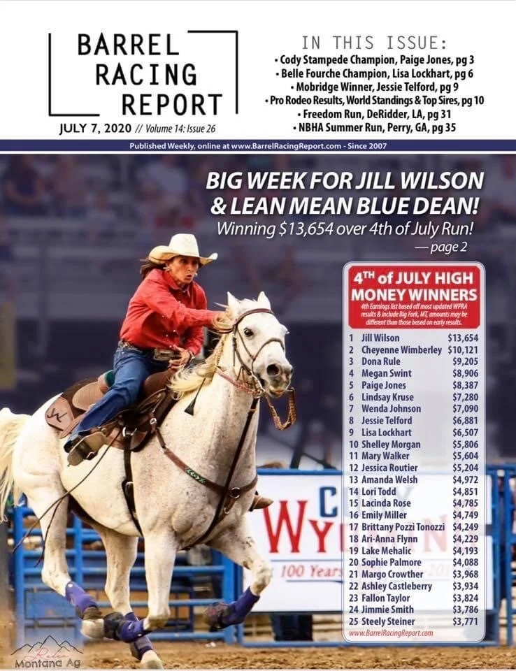 2020 Cover Photo for the Barrel Racing Report.