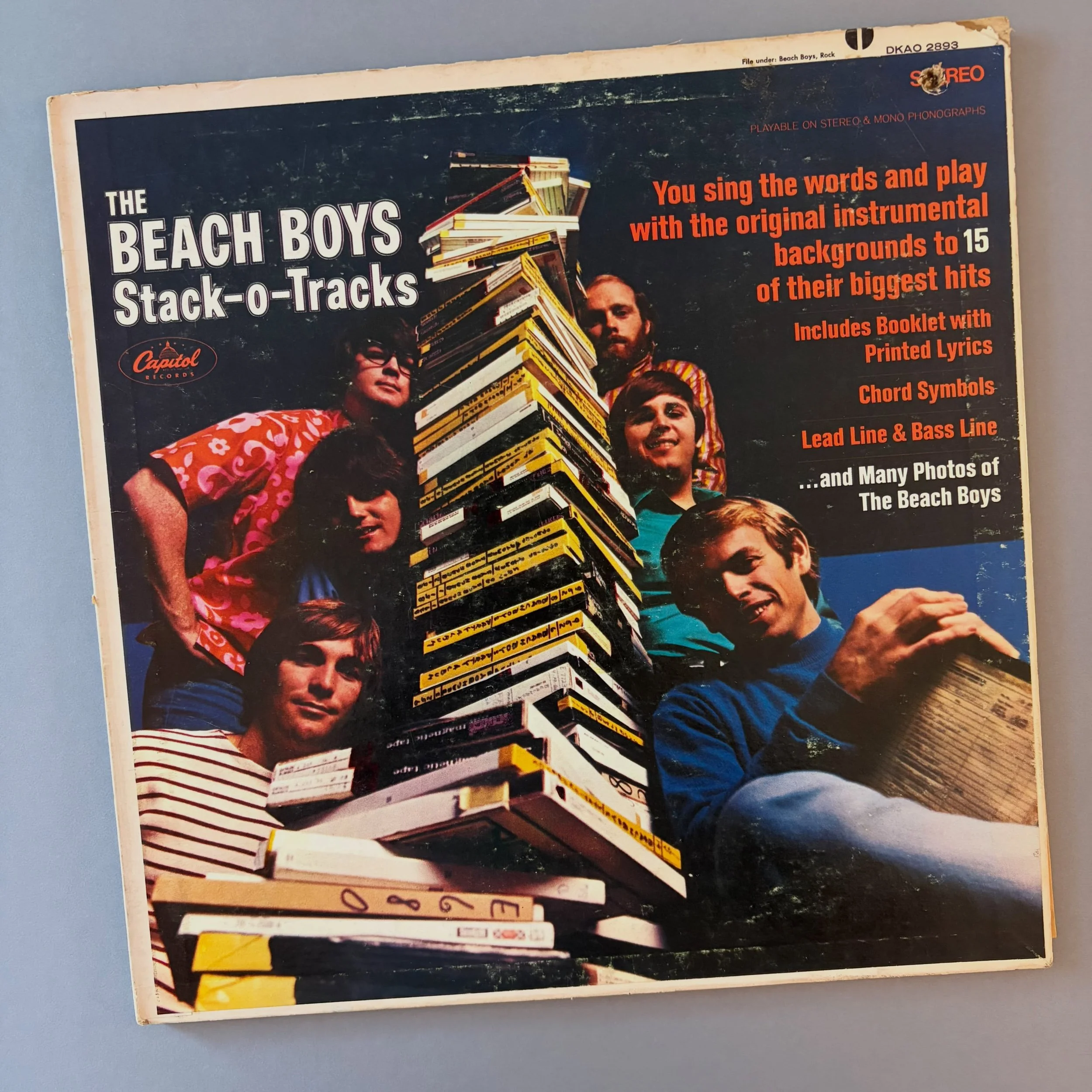 Today in 1968, Capitol Records released The Beach Boys Stack-o-Tracks, containing backing tracks to fifteen of their songs. The U.S. version included a booklet with the bass lines, lead lines, chords and lyrics. The album, available only in Duophonic