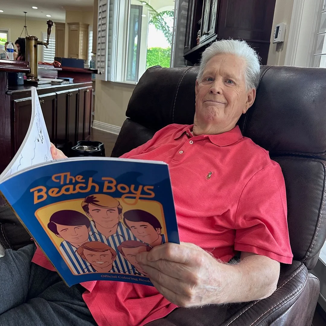 2023: Brian checking out Fantoons&rsquo; Beach Boys Official Coloring Book. 

You can get yours today &ndash;&nbsp;Link in Bio.