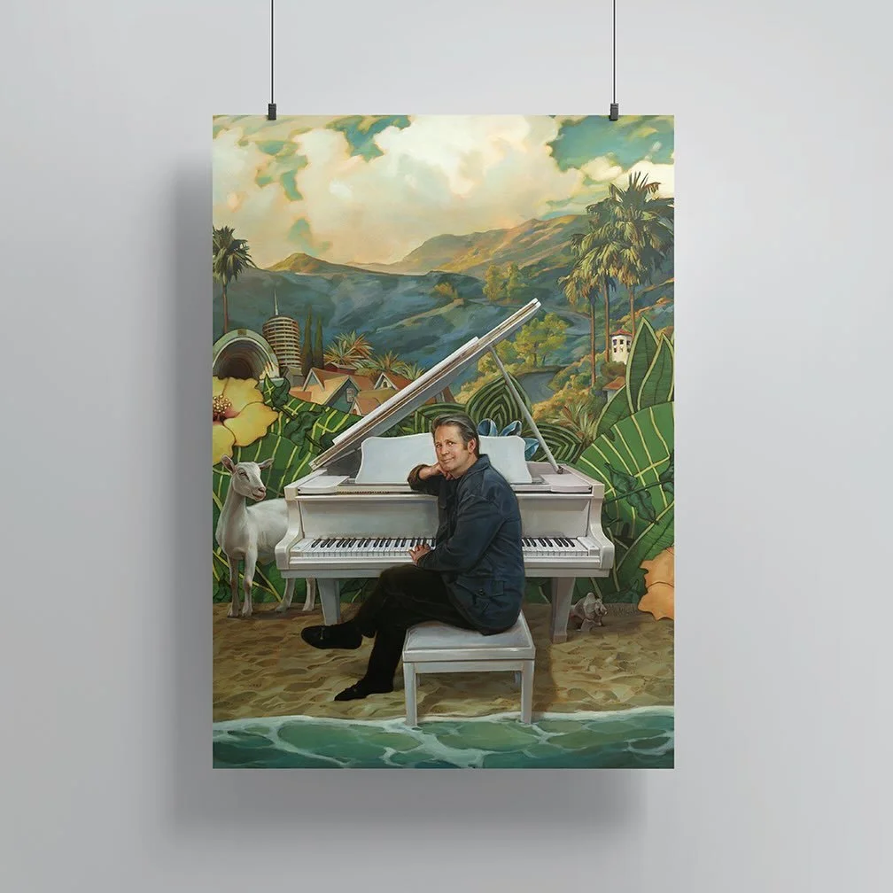 Discover the details inside &ldquo;Brian Wilson&rsquo;s California.&rdquo;

This memorial painting brings together many meaningful references from Brian&rsquo;s life, music, and California legacy &mdash; including a nod to The Beach Boys&rsquo; 1974 