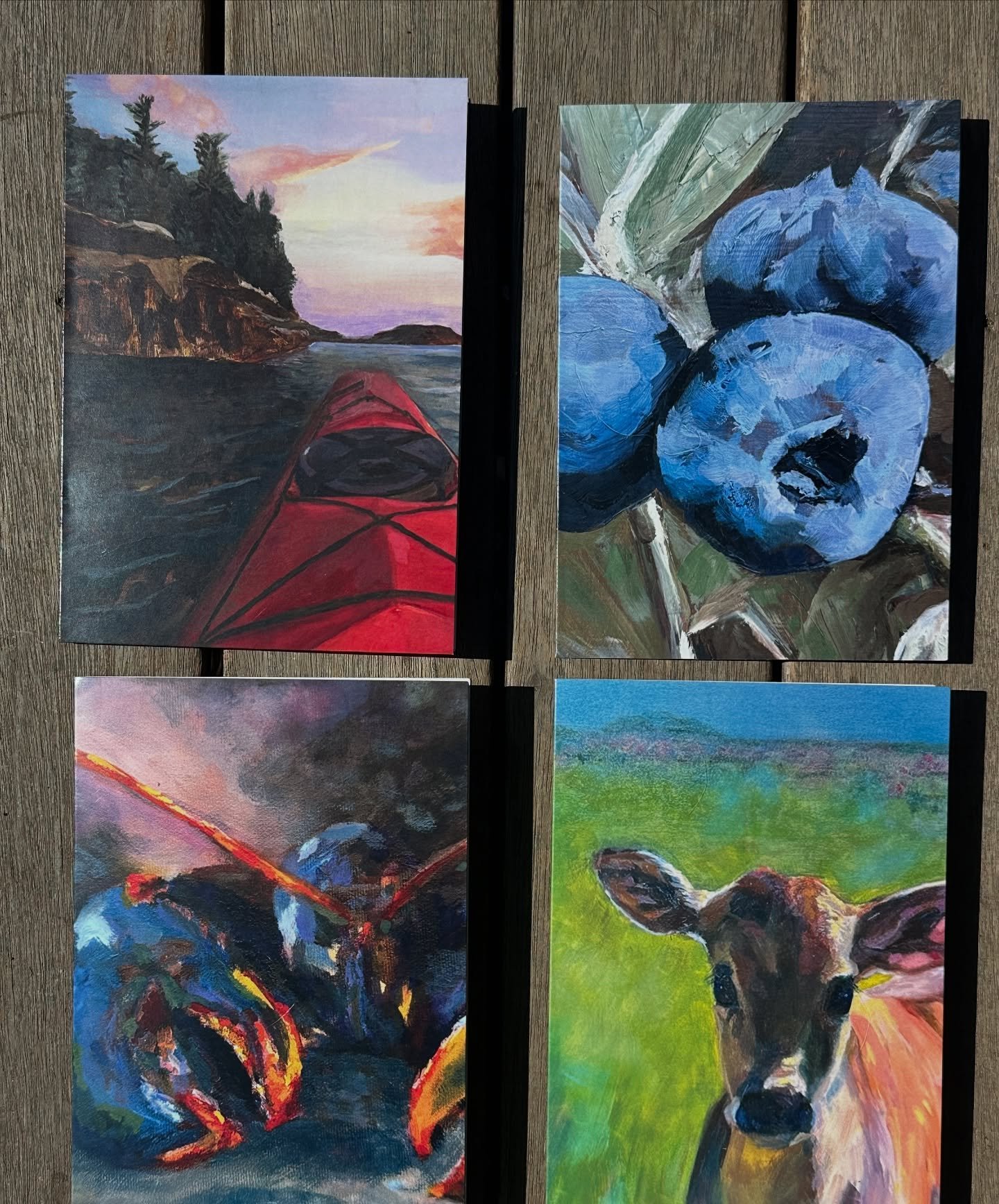 {Just In Time! 💌💌💌💌🐮🦞🫐🌊} &ldquo; the way life should be &ldquo; 8 pack! 

This winter, I hibernated in the best way possible &mdash; painting, creating, and staying connected with the people I love. And in the spirit of connection, I realized
