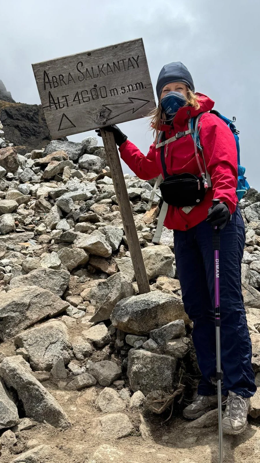 Day Number I-have-no-idea π on the Salkantay Trek in the Andes Mountains in Peru. The most fantastic-challenging adventure. Summited today the pass at 15,100 feet ! ( Machu is later this week at 7k). And OF COURSE via @advwomen so cozy lodges, chef