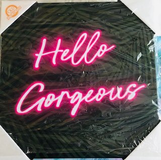 Hello Gorgeous wall sign