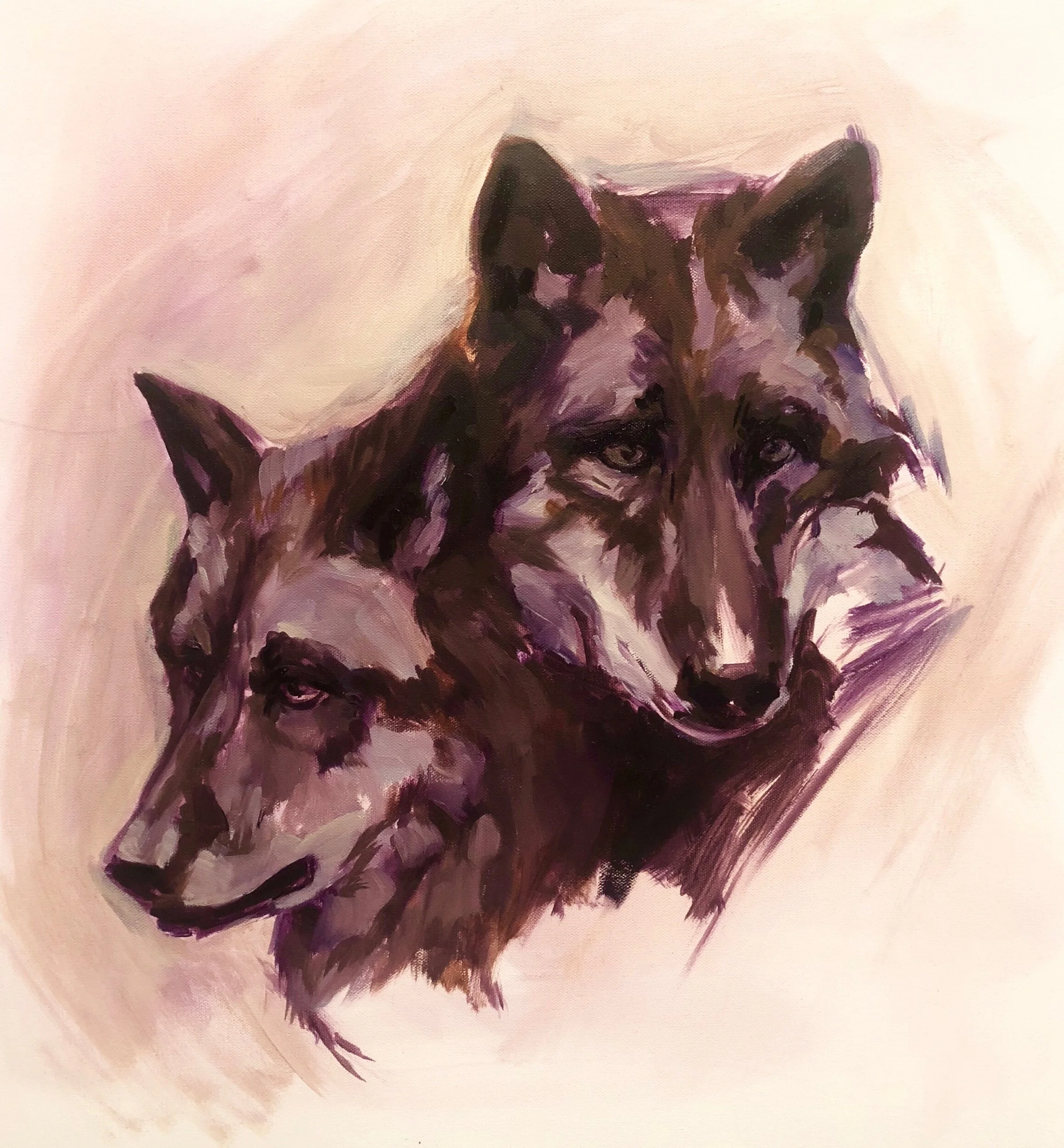 Wolf Study Original Painting