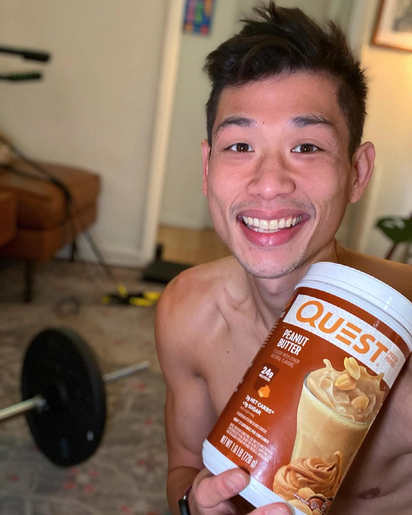 #ad Thought I&rsquo;d round out this month with one of my favorite protein powders. 🥜

You already know I love their bars 🍫 and cookies 🍪 but their protein powder is great for a post workout shake or for me, blended with ice and coffee for a tasty