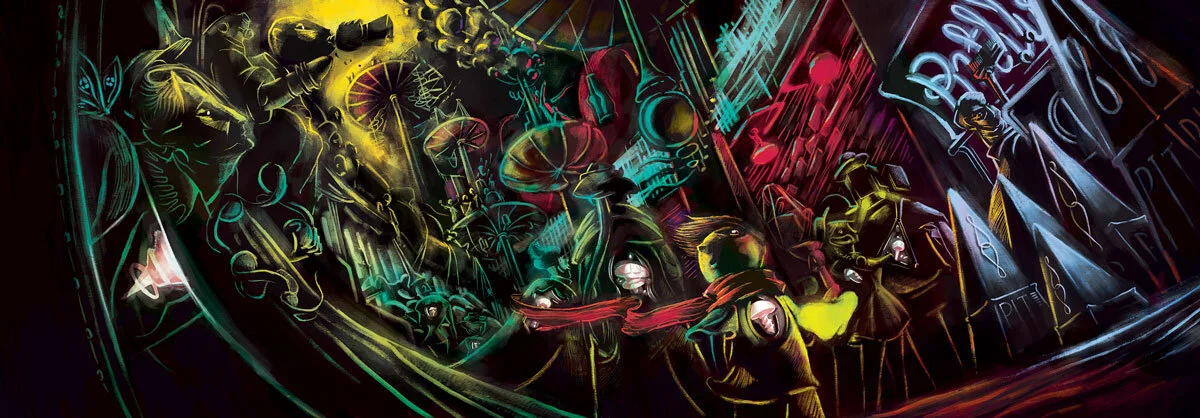 Underneath the Line is the Underline – a shady underworld where trains are retired.