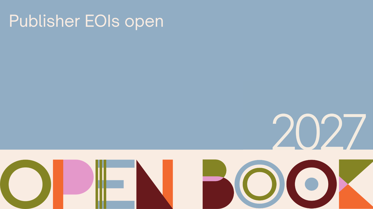 Publisher EOIs open for Open Book 2027