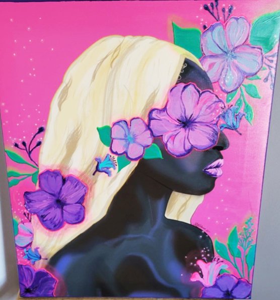 Wildflower | Mixed Media, digital illustration, acrylic | $1040