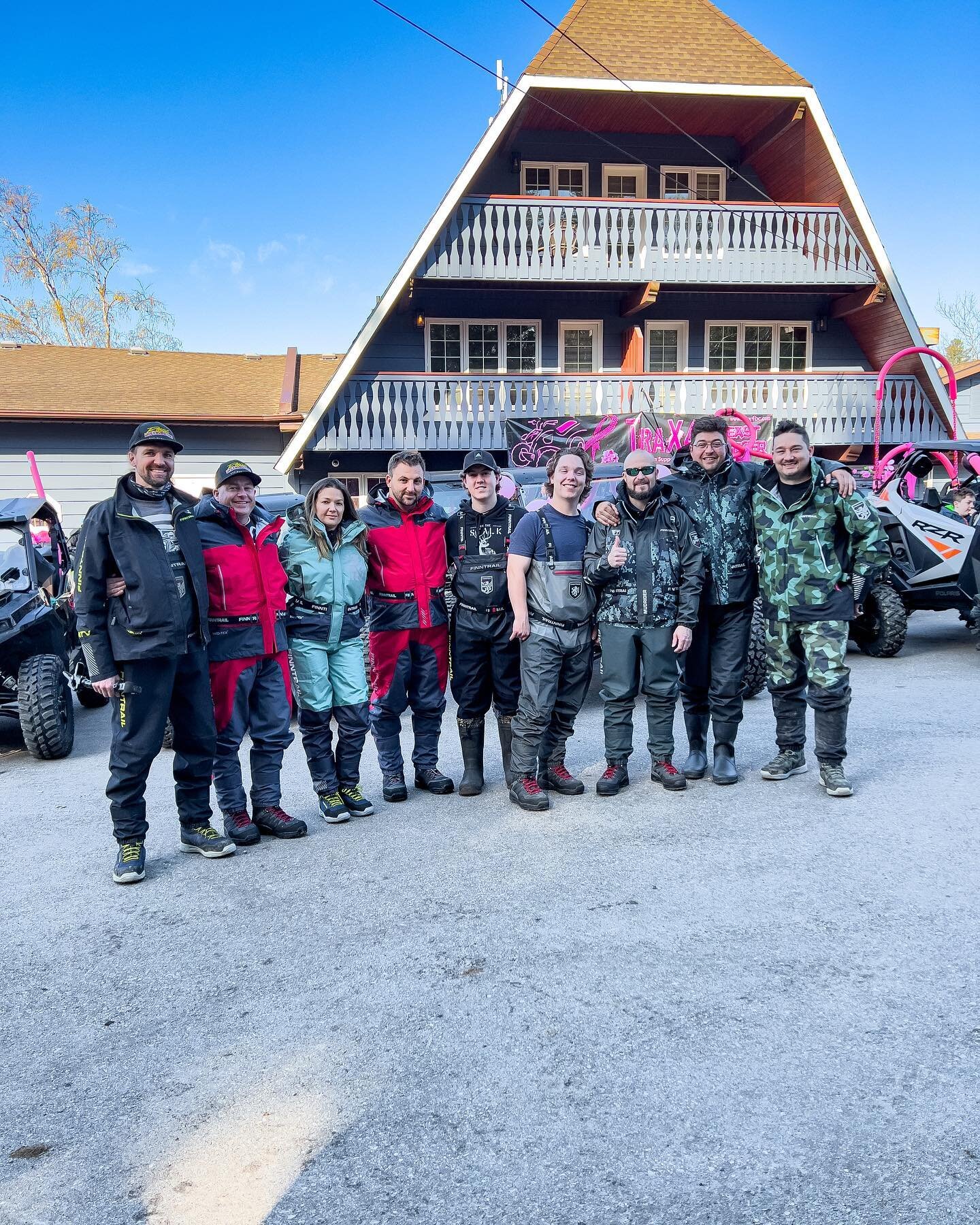 Look at that lineup of @finntrail gear! It may have been wet and muddy but we all stayed dry and happy!! It doesn&rsquo;t matter what the conditions are as long as you&rsquo;re comfortable, #Finntrail always ensures you don&rsquo;t have to worry abou