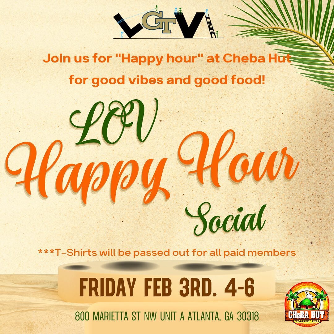 End the week off with something good food, good vibes, and good drinks (if you&rsquo;re 21+)🍽️. We will be at Cheba Hut tomorrow from 4-6 to get to know the e-board and other members in the club. Members can come pick up their LOV T-Shirts, but all 