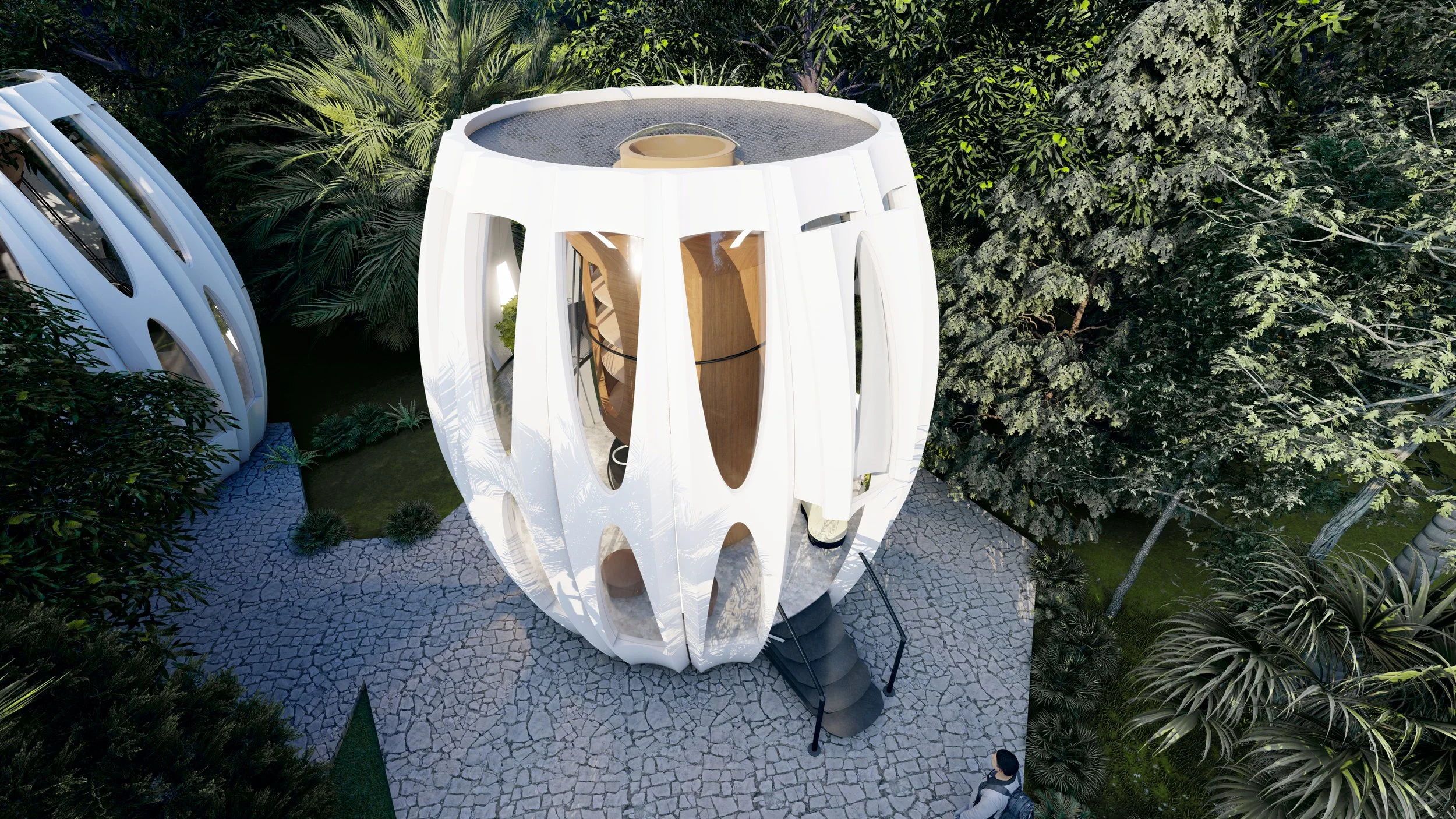 Kye-Tree House | 25 sq.m plastic recycled prefab housing - exterior