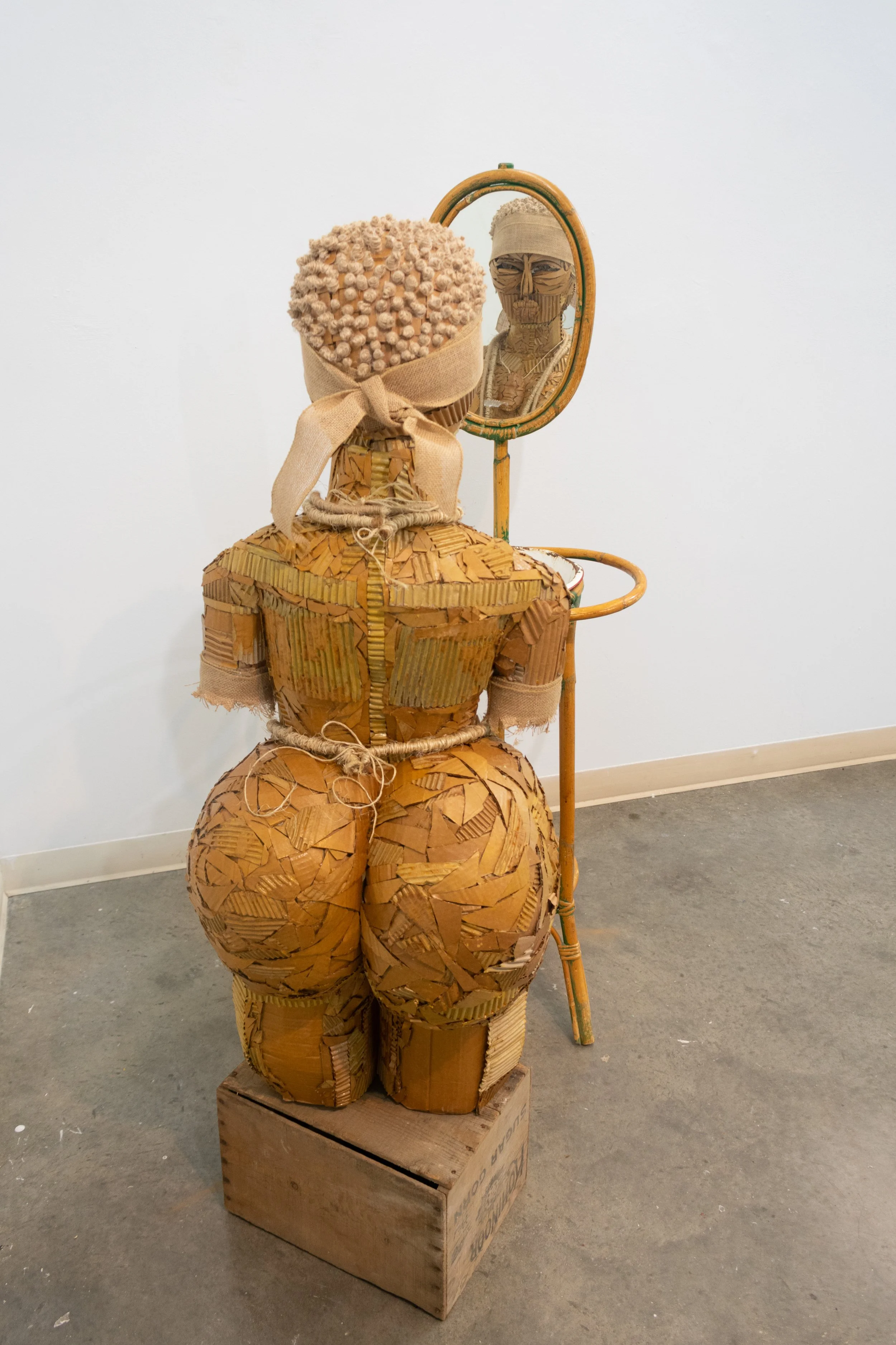 Saartjie 2021 Recycled cardboard, Natural fibers,Newspaper, and Found objects