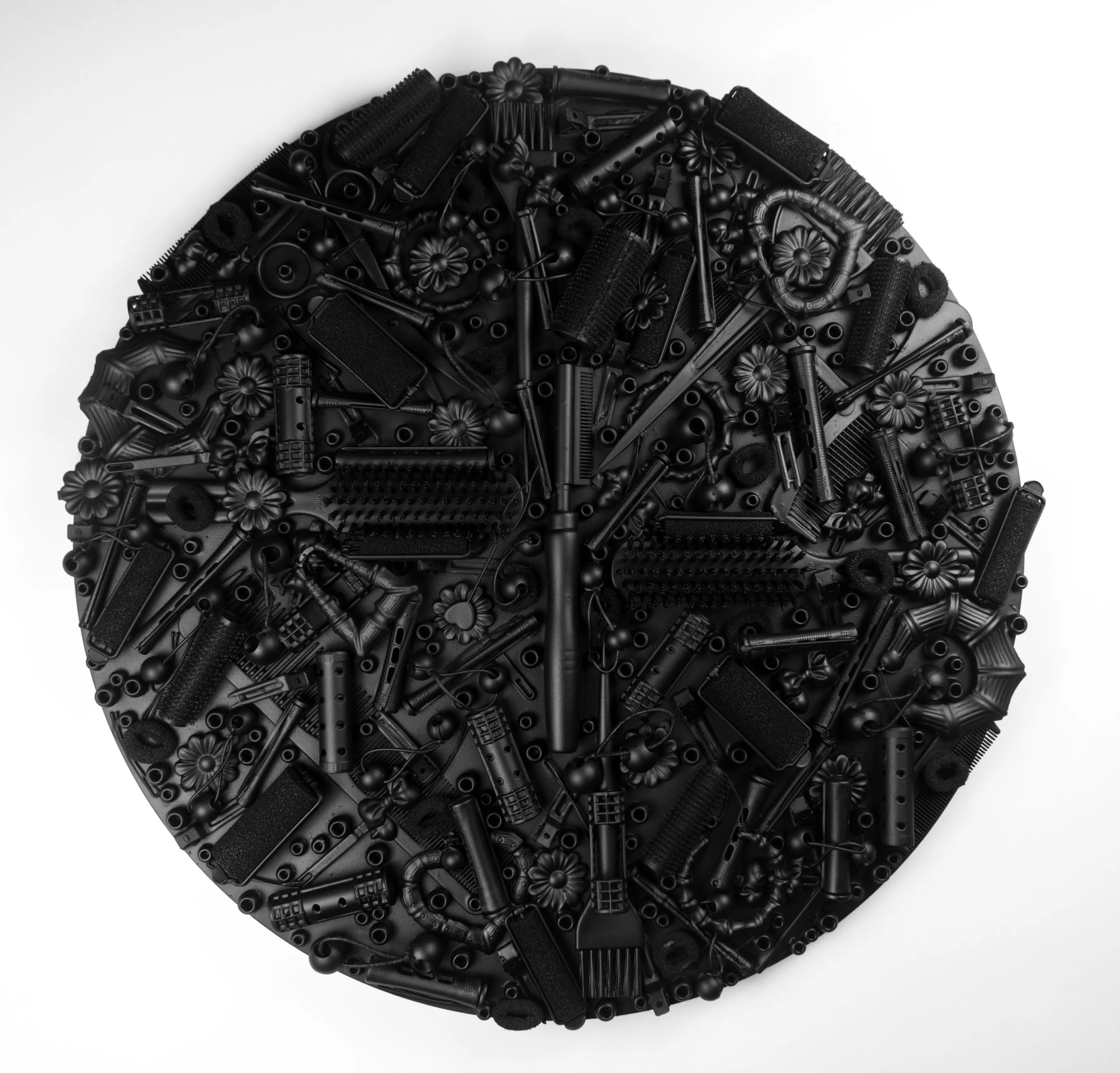 The Kitchen Sink 2025 20” Wood Round Panel with Found Objects