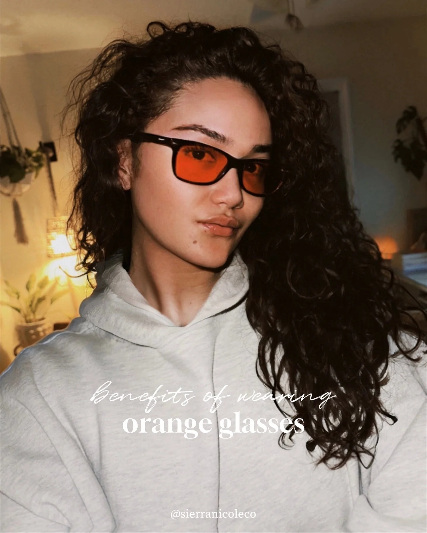 Exposure to artificial light at night is disrupting our biology. It’s beneficial to wear orange glasses after the sun sets so our bodies are aware that it is nighttime. Otherwise, exposure to big lights and tv/phone screens can confuse the body