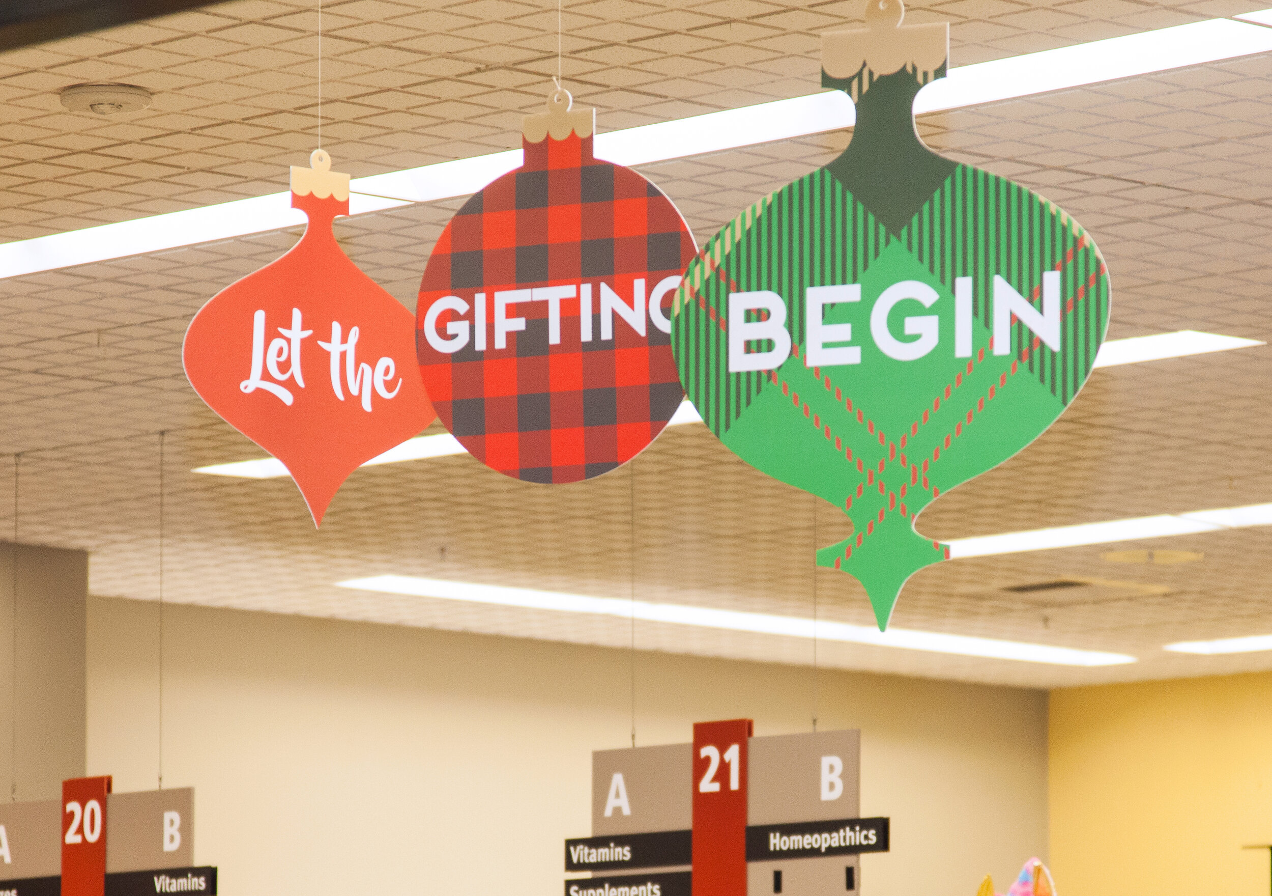 Ceiling sign danglers