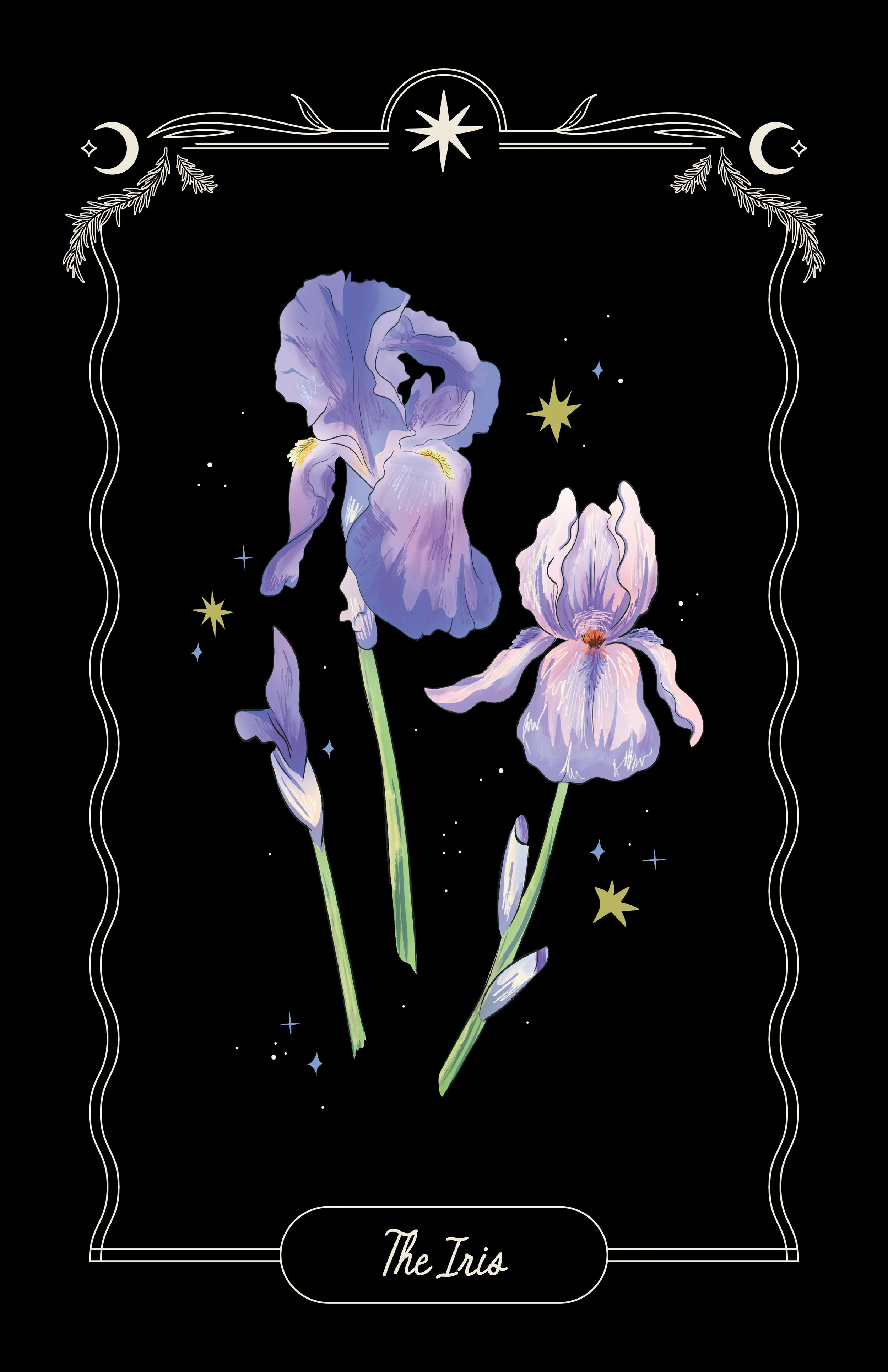 The Iris, oracle deck exploration, digital illustration