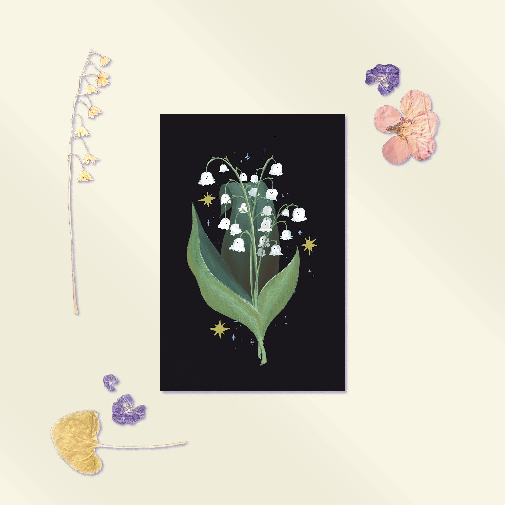 Ghost Lillies Postcard